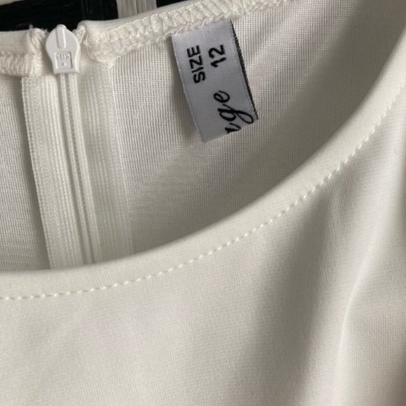 HP😍 NWOT White Ruched Dress - Picture 6 of 7